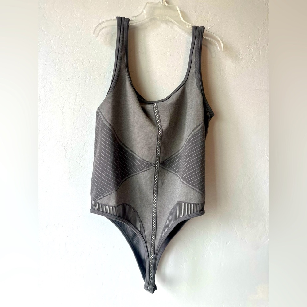 The Giving Moment Gray Tank Thong One-Piece  Scoop Neck Size Large